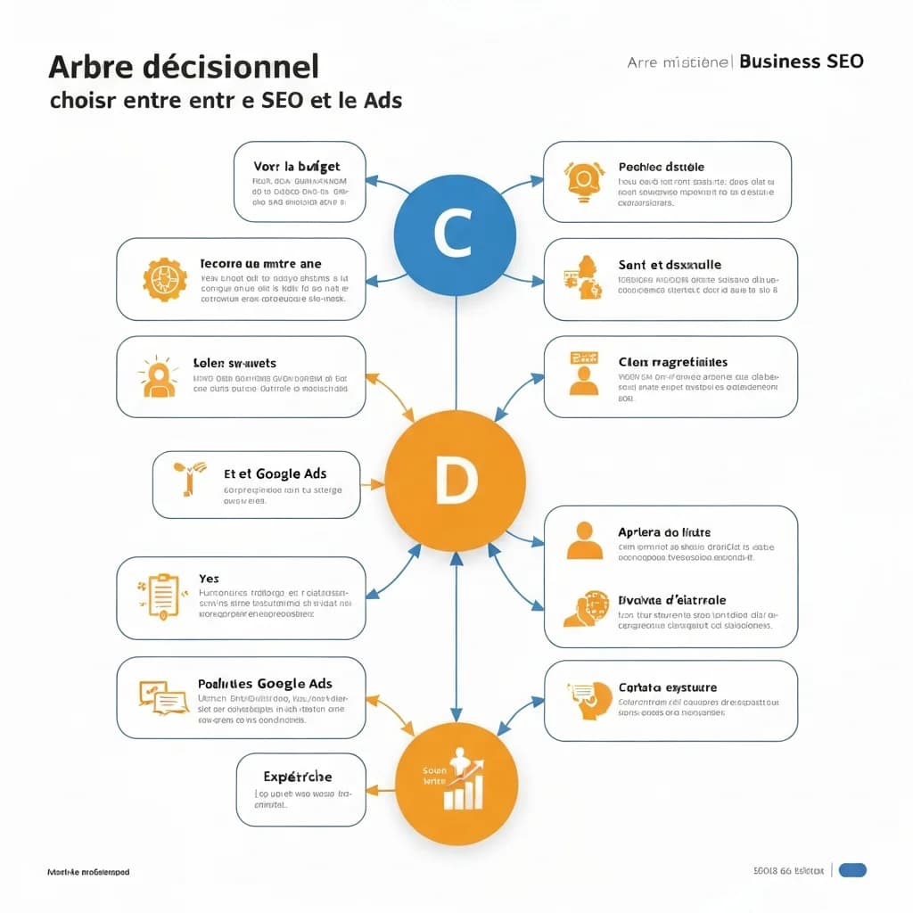 Arbre décisionnel pour choisir entre le SEO et Google Ads selon votre profil d'entreprise
