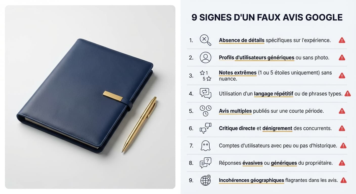 Les 9 signaux pour repérer un faux avis Google