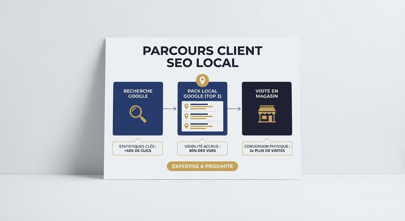 Parcours client du référencement local : de la recherche Google à la visite en magasin