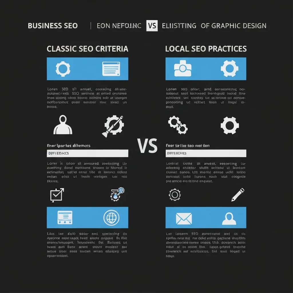 Comparaison entre les critères de classement SEO classique et SEO local