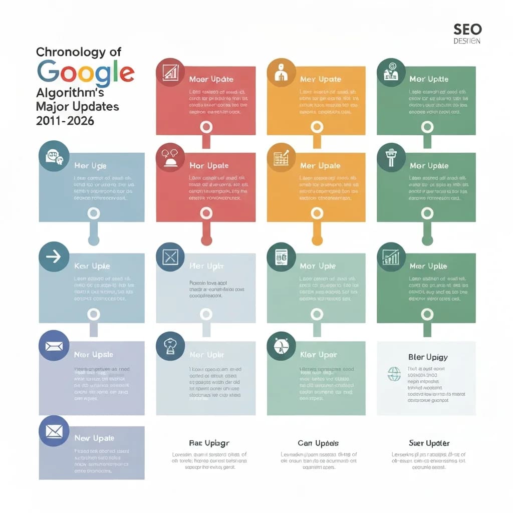 Chronologie des mises à jour majeures de l'algorithme Google de 2011 à 2026