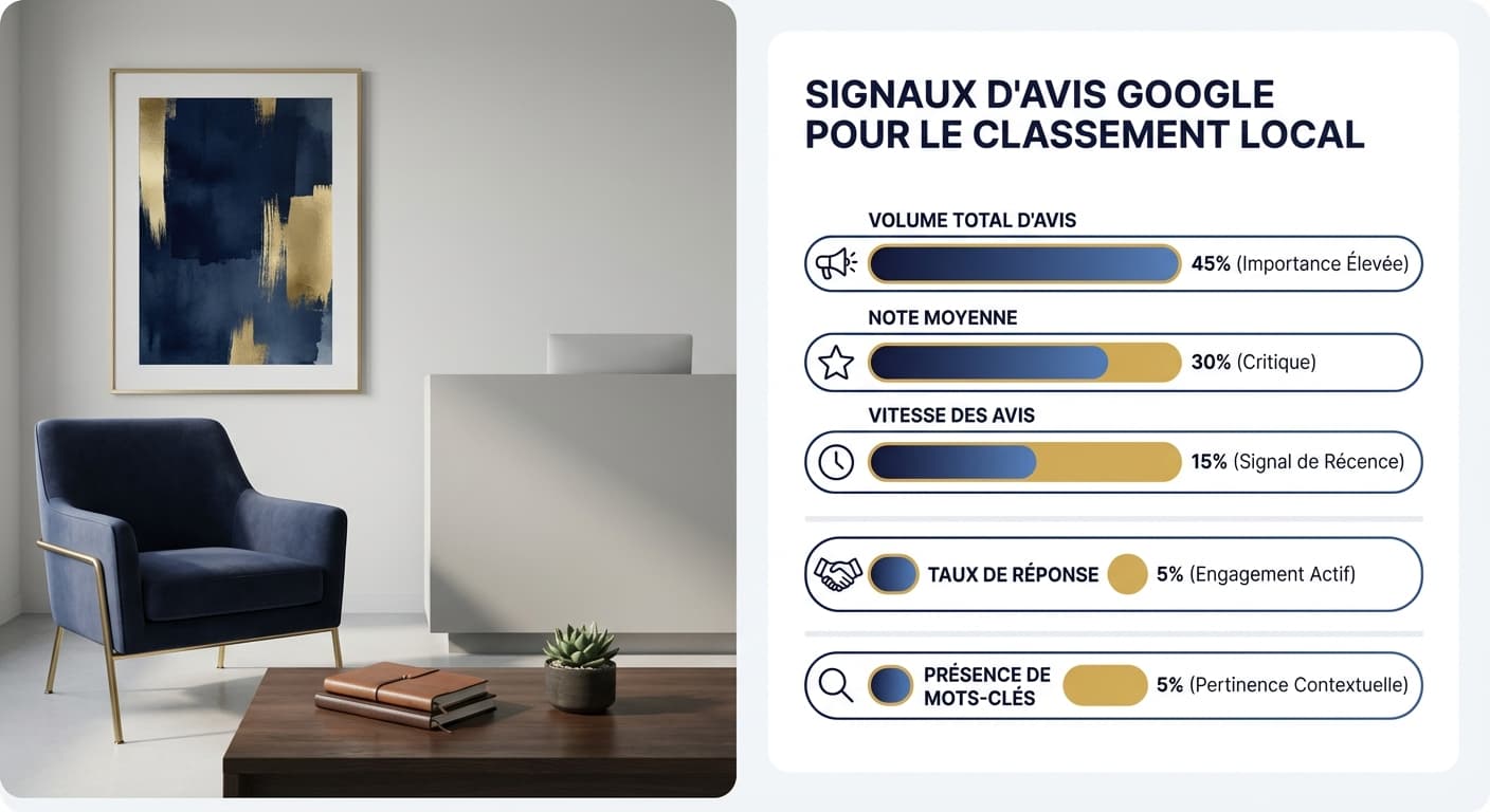 Les 5 signaux d'avis Google qui influencent le classement local