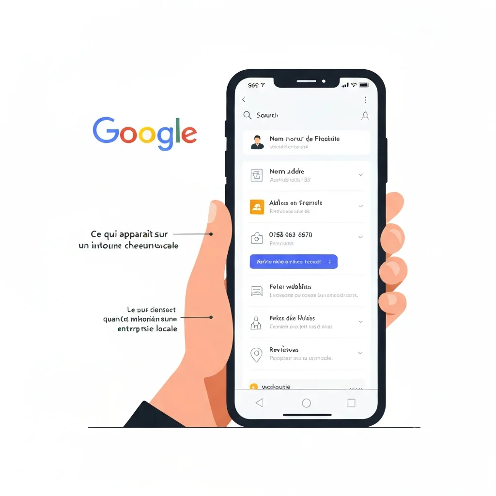 Ce qui apparaît sur Google quand un internaute cherche une entreprise locale