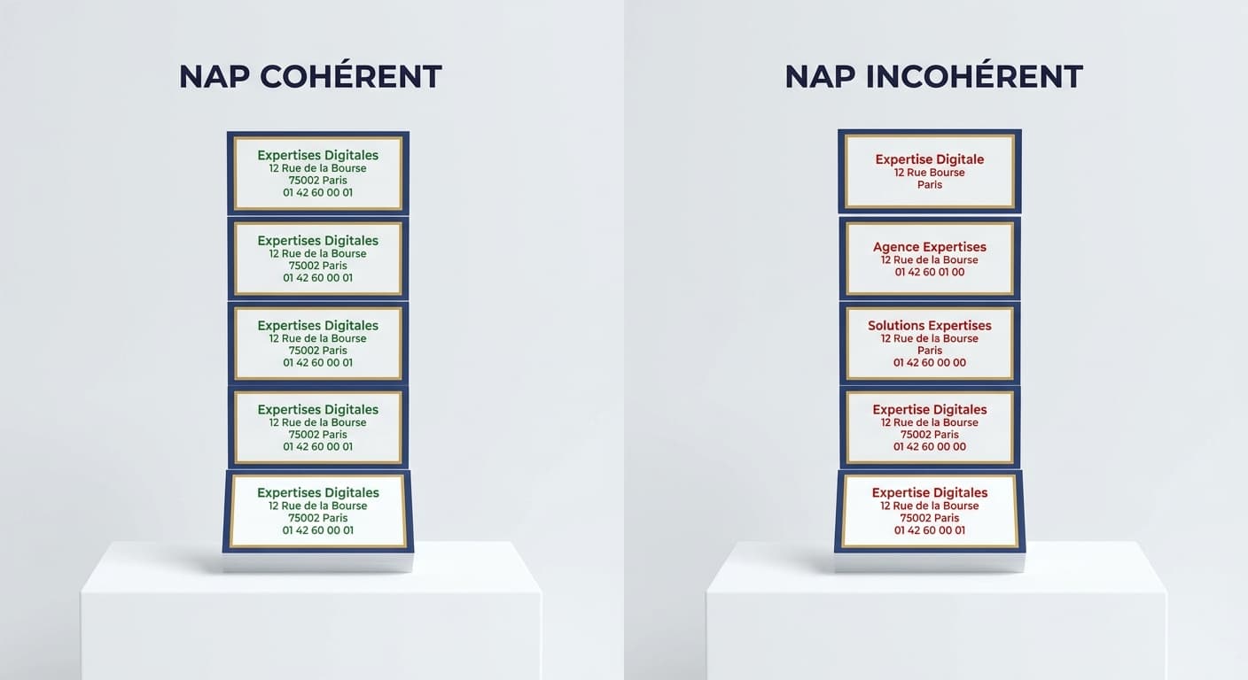 Cohérence NAP versus incohérence sur cinq annuaires