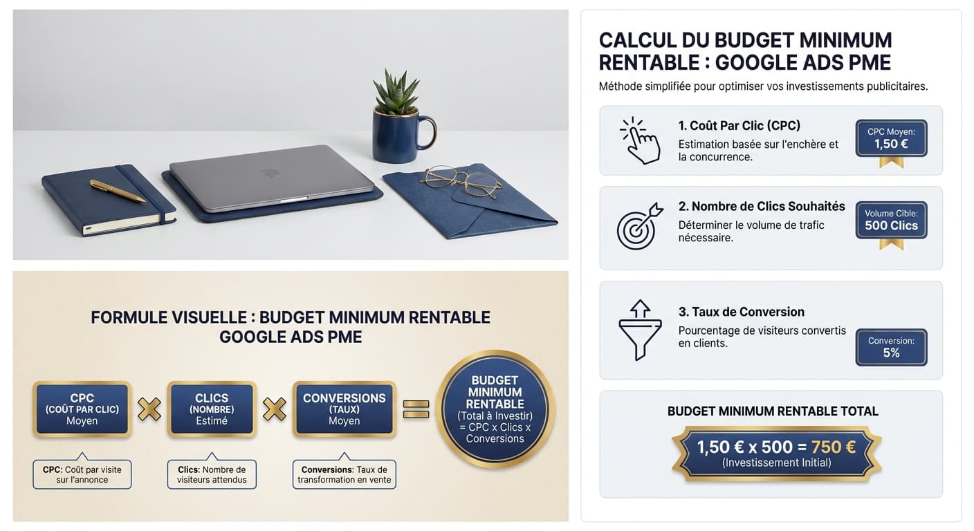 Méthode de calcul du budget Google Ads pour PME
