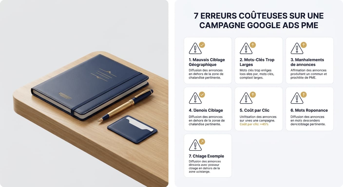 Les 7 erreurs coûteuses d'une campagne Google Ads PME