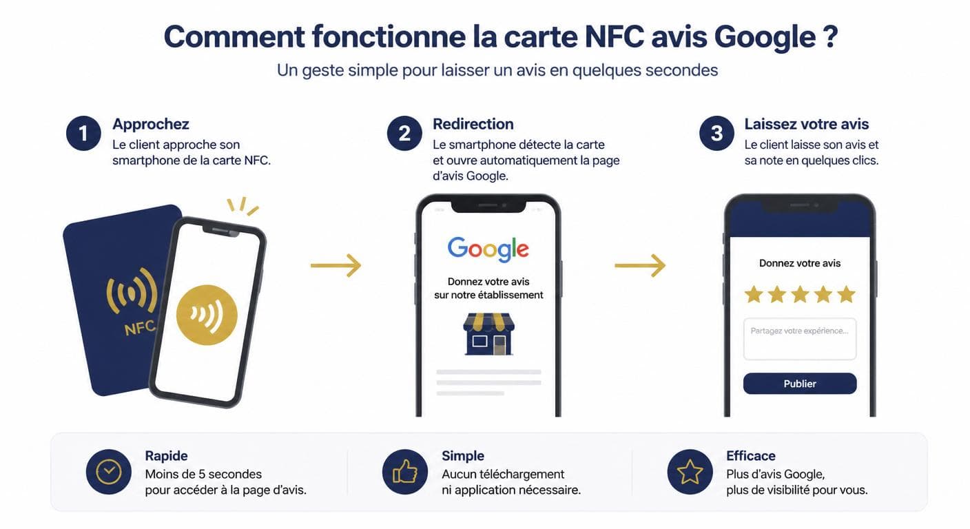 Schéma expliquant le fonctionnement d'une carte NFC avis Google