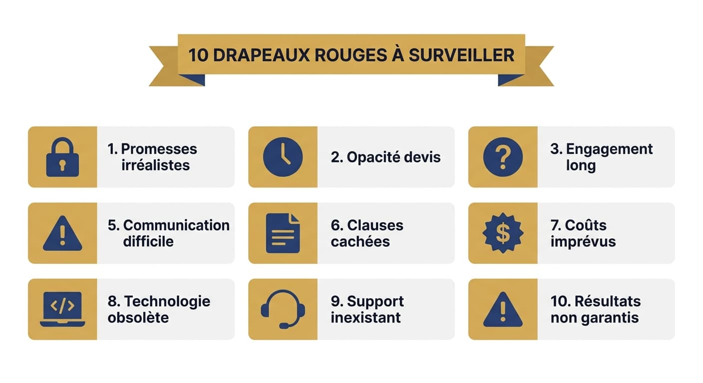 Dix signaux d'alerte à éviter lors du choix d'une agence SEO