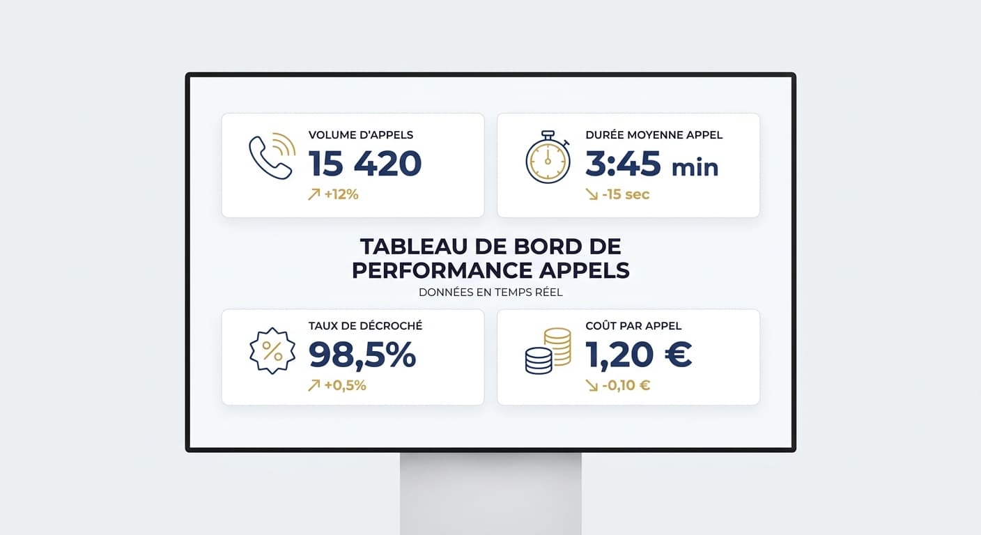 Tableau de bord mensuel des appels Google