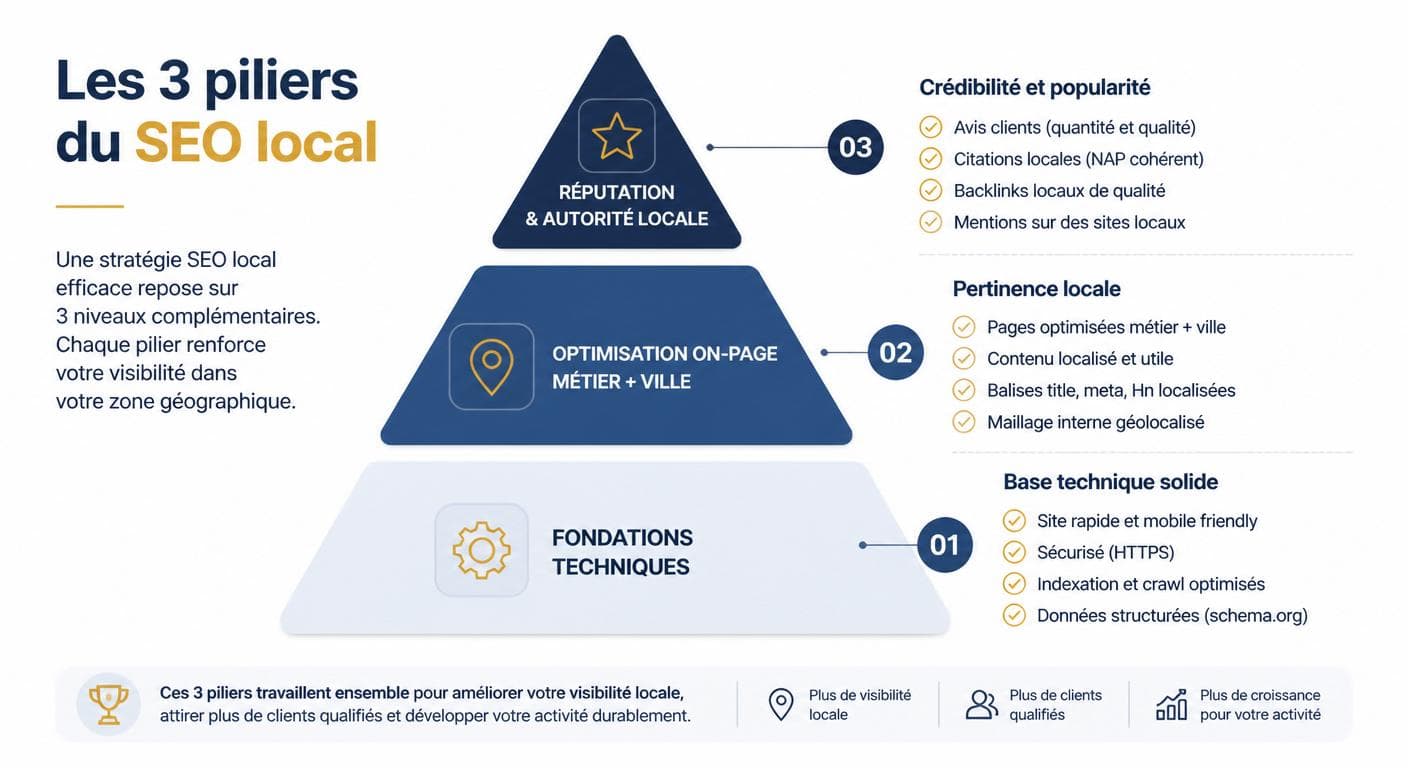 Pyramide hiérarchisée des facteurs de référencement local