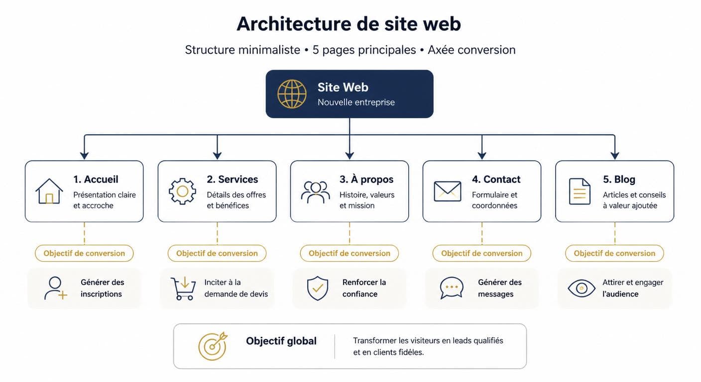 Architecture minimale d'un site internet de débutant