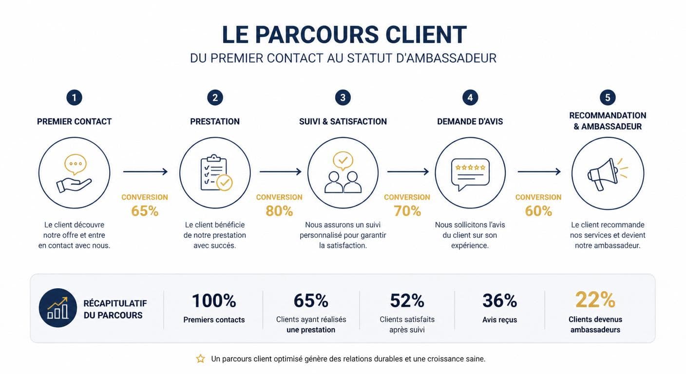 Parcours client vers le statut d'ambassadeur