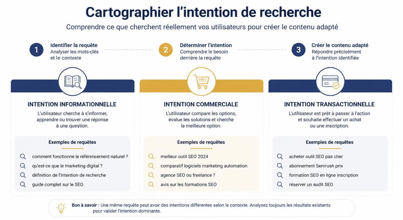 Schéma de cartographie de l'intention de recherche