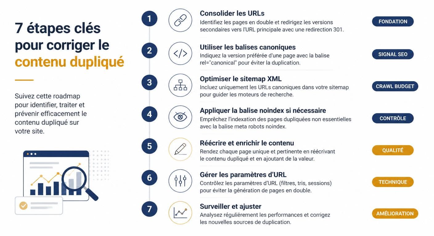 Feuille de route en 7 étapes pour éliminer le contenu dupliqué