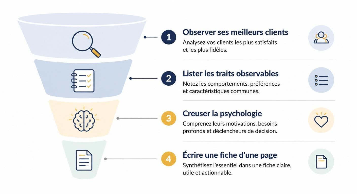 Méthode en 4 étapes pour définir son client idéal avant d'écrire