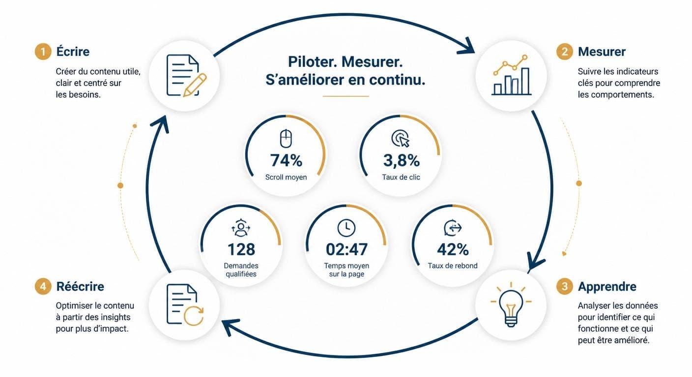 Cycle de mesure et d'itération du copywriting ciblé