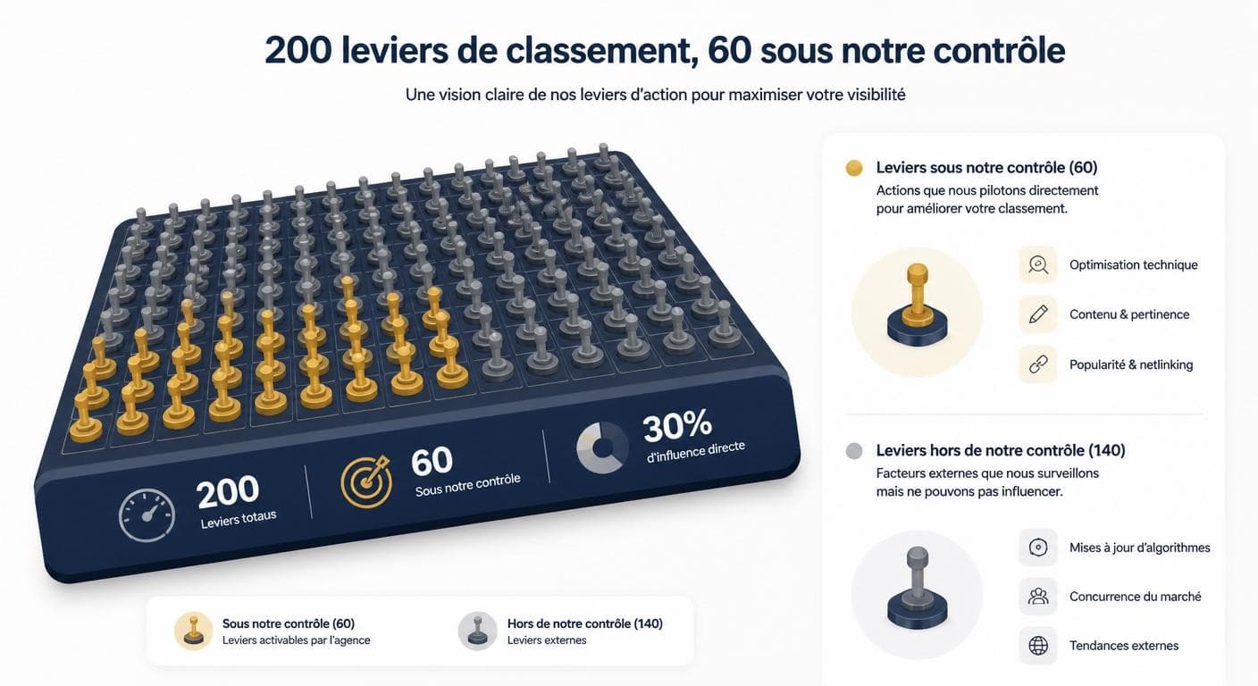 Facteurs de classement Google contrôlables par une agence SEO
