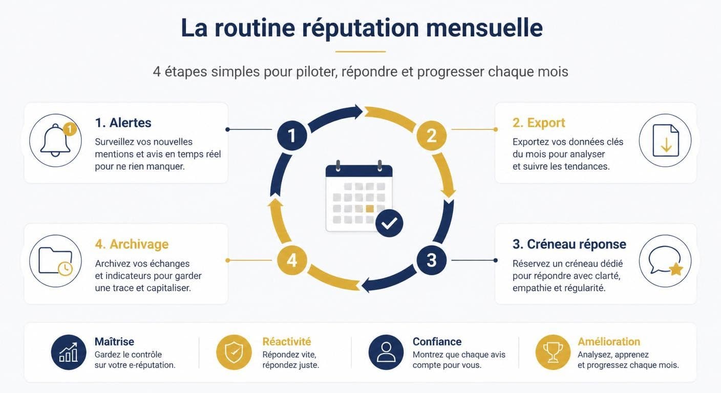 Routine mensuelle de gestion de la réputation employeur