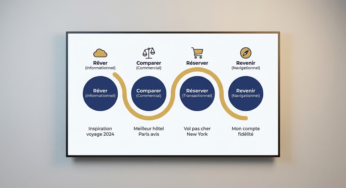 Infographie des intentions de recherche d un voyageur sur Google