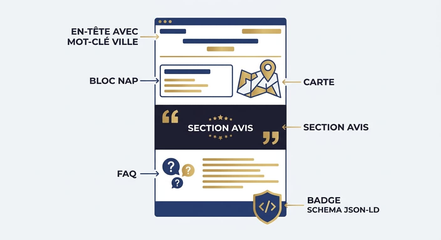 Structure idéale d'une page locale optimisée pour le référencement naturel
