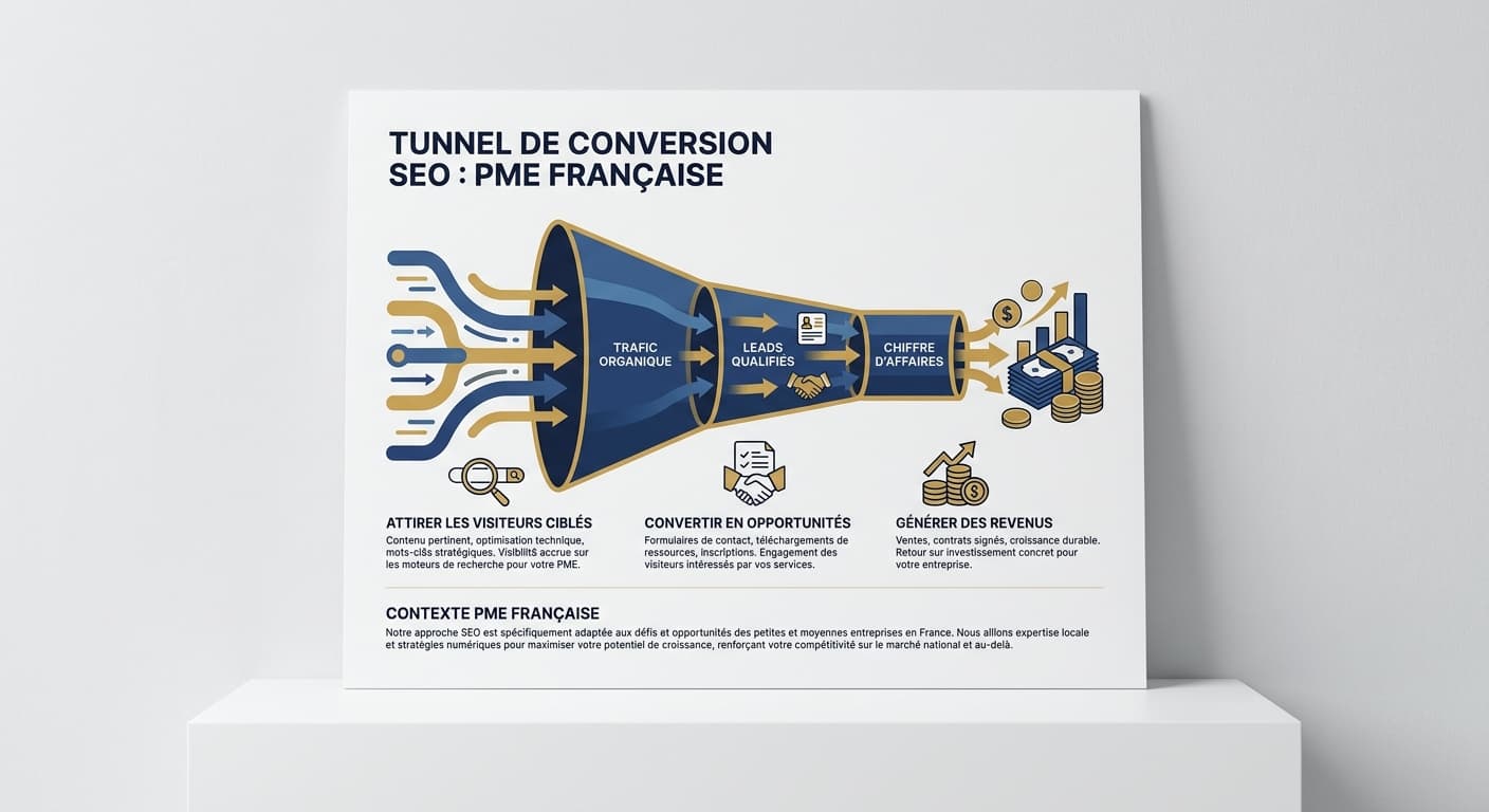 Tunnel de conversion du trafic organique au chiffre d'affaires