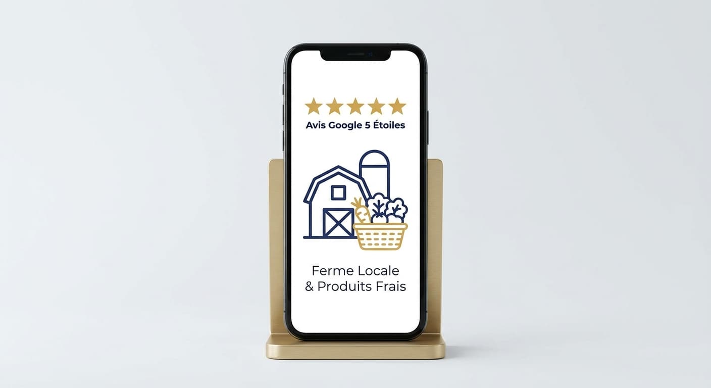 Avis client cinq étoiles laissé à un producteur fermier